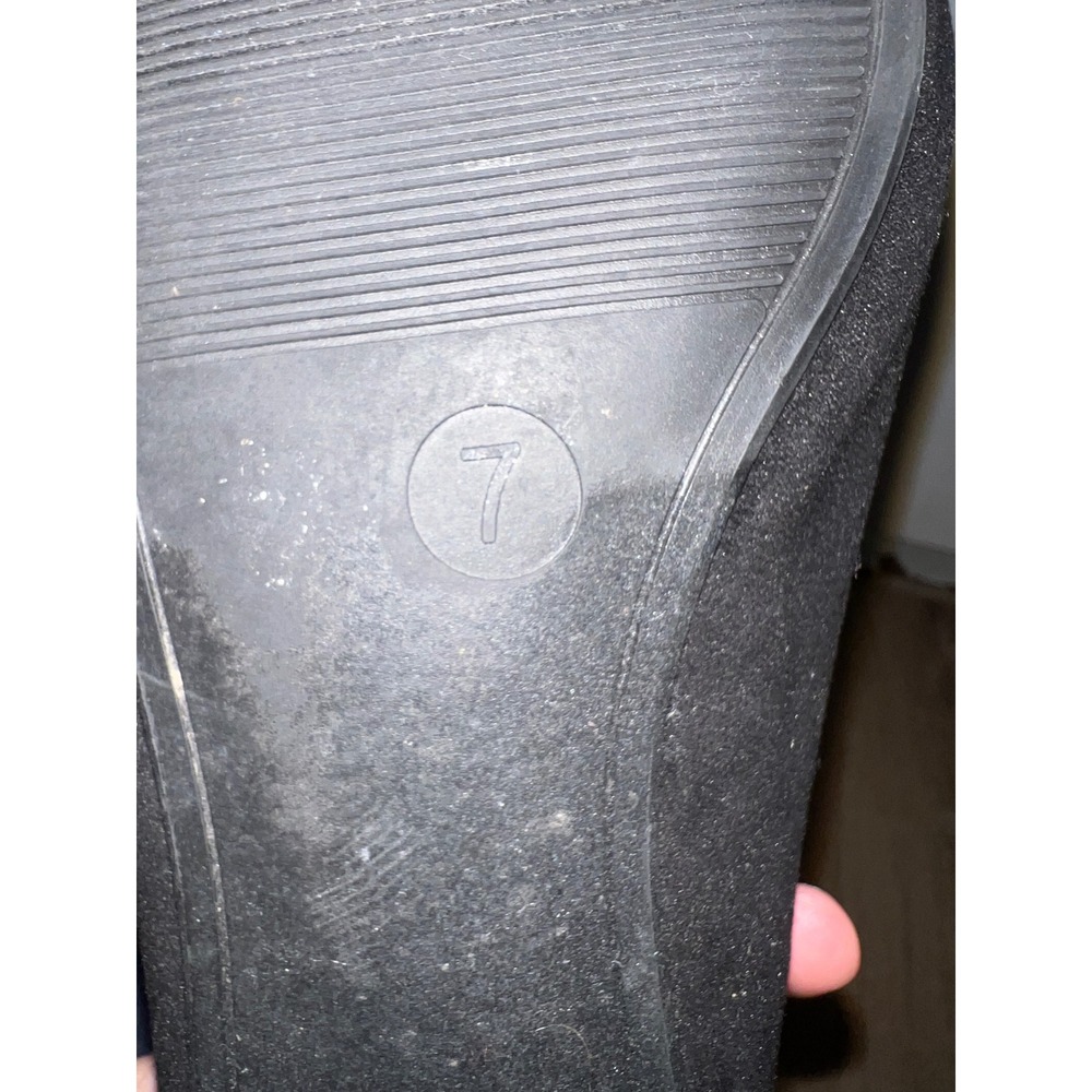 A New Day Womens Black Pointed Toe Flats Textile Slip On Shoes Size 7 - Picture 6 of 8